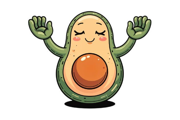 Download Yoga Avocado PNG Sublimation - Png Collection