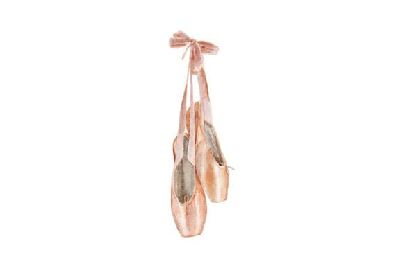 Download Watercolor Pointe Shoes Clipart PNG - Png Collection