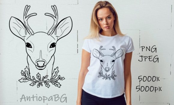 Download Deer Line Art - Deer line art Collection