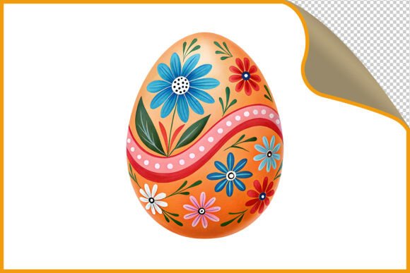 Download Decorated Floral Easter Egg PNG - Png Collection