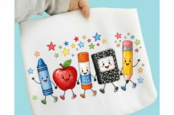 Download Back to School Cartoon Supplies PNG - Png Collection