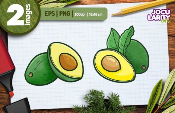 Download Funny Yummy Avocado Vector Illustration - Avocado vector Collection
