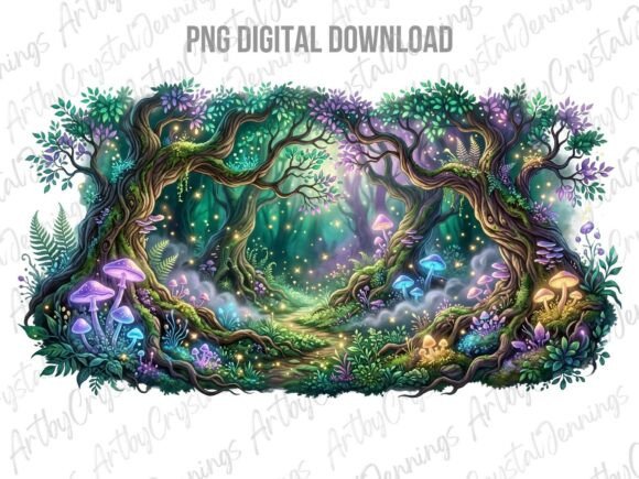 Download Mystical Glowing Enchanted Forest PNG - Png Collection