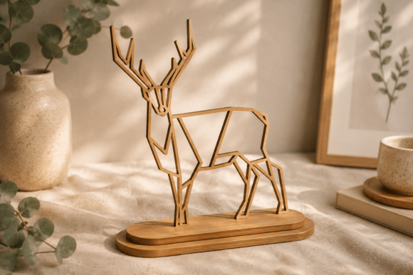 Download Deer Line Art Laser Cut SVG - Deer line art Collection