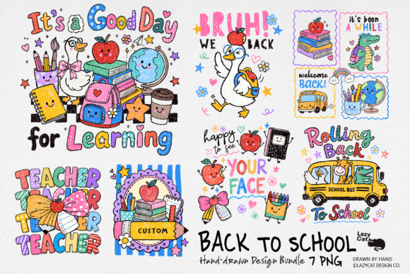 Download Back to School Hand-Drawn PNG Bundle - Png Collection