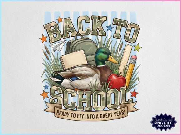 Download Preppy Back to School Duck PNG - Png Collection