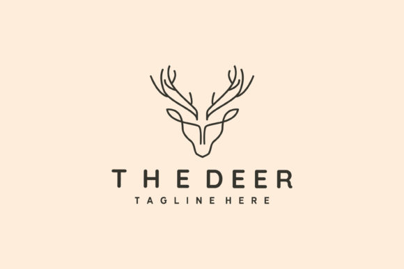 Download Outline Deer Line Art Logo Vector Symbol - Deer line art Collection