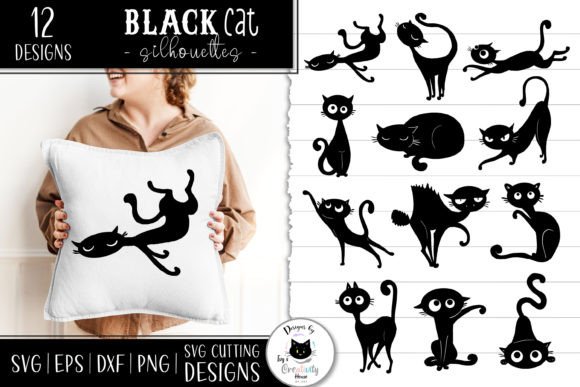 Download Black Cat SVG Files | Cat Silhouettes - Files Collection