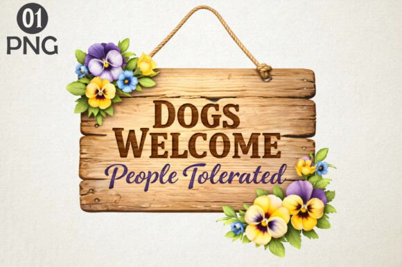 Download Dogs Welcome Wooden Sign Sublimation PNG - Png Collection