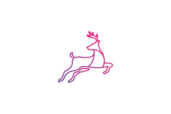 Download Deer Line Art Monoline Logo Template - Deer line art Collection