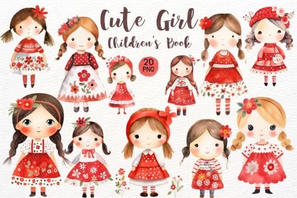 Download Cute Girl Children's Book PNG Bundle - Png Collection