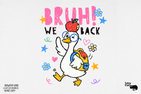 Download Back to School Goose Hand-drawn PNG - Png Collection