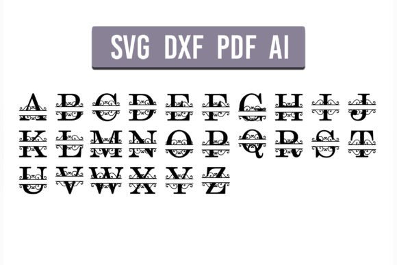 Download Split Letter Monograms Laser Cut Files - Files Collection