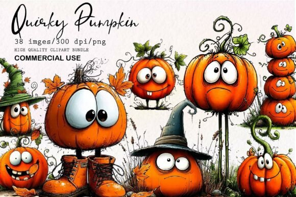 Download Quirky Pumpkin Clipart PNG - Png Collection