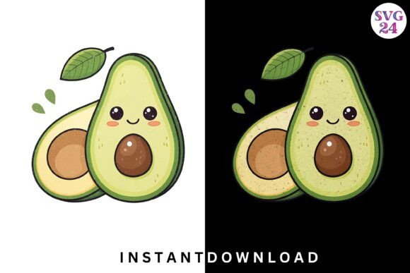 Download Kawaii Avocado Png - Png Collection