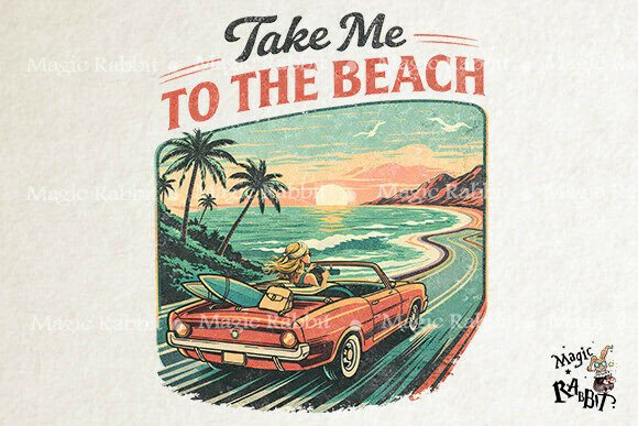 Download Take Me to the Beach Vintage Car PNG - Png Collection