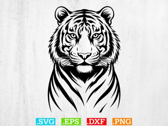 Download Tiger Svg, Tiger Head SVG, Digital FIles - Files Collection