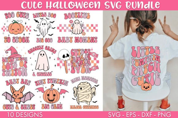 Download Retro Cute Kids Halloween SVG Bundle PNG - Png Collection