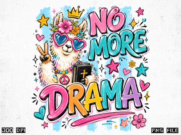 Download No More Drama Christian Llama PNG - Png Collection