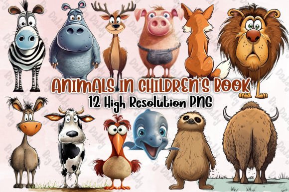 Download Animals in Children's Book Clipart PNG - Png Collection