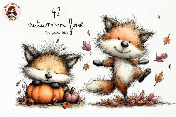 Download Cute Autumn Fox PNG Clipart - Png Collection