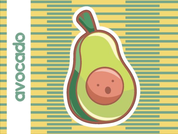 Download Cute Avocado Vector Illustration - Avocado vector Collection