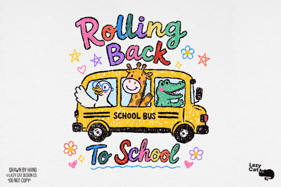 Download Back to School Bus Hand-Drawn PNG - Png Collection