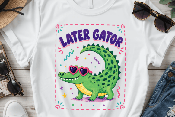 Download Later Gator PNG, Funny Animal Kids Shirt - Png Collection