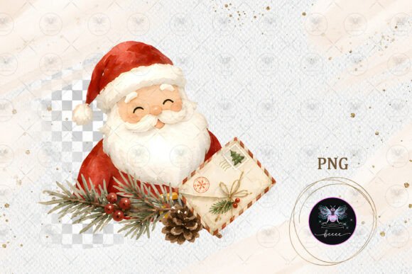 Download Santa Claus with Christmas Letter PNG - Png Collection