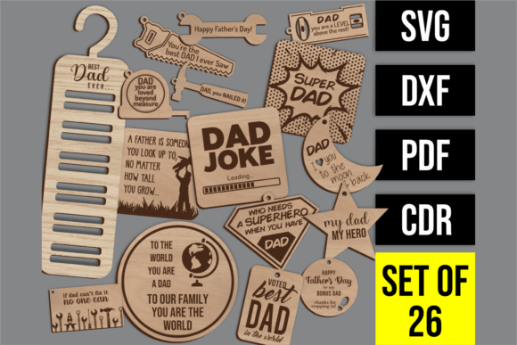 Download Laser Cut Files - DAD GIFTS MEGA SET - Files Collection