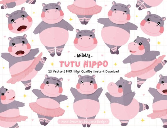 Download Ballet Hippo Clipart Tutu PNG &amp; Vector - Png Collection